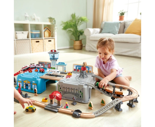 Juego de bloques gran transporte Hape