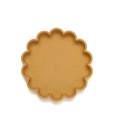 Тарілка з присоскою Petit Monkey Lion Ochre - зображення