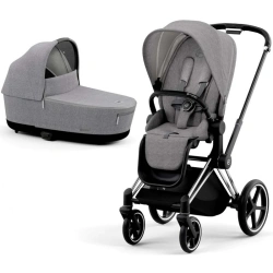 Cochecito silla + capazo Cybex Priam - Manhattan Grey Plus (Chasis Chrome Black) - imagen