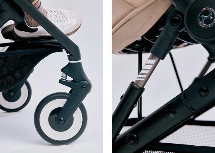 Silla de paseo Cybex Agis Almond Beige | Compacta y ligera-35 - imagen