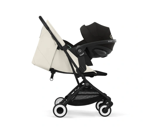 Прогулянкова коляска Cybex Orfeo BLK Canvas White + Дощовик