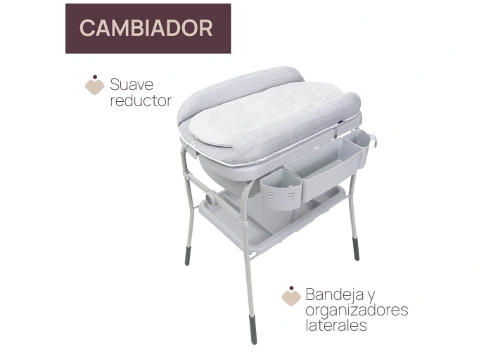 Bañera CHICCO Cuddle&Bubble Grey Melange | KIDSLINE-28 - imagen