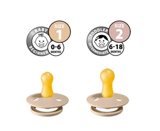 2 Chupetes Nocturnos BIBS Colour Round Sage/Cloud 6-18 M