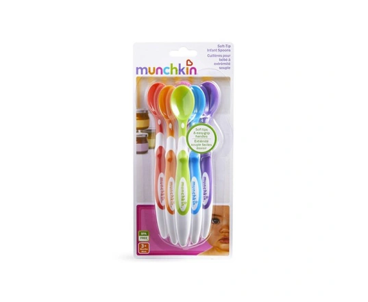 Pack 6 cucharas ergonómicas punta blanda Munchkin 