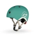 Casco infantil Scoot and Ride 45-51 cm (XXS-S) Gris verde (con linterna)