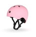 Casco infantil Scoot and Ride 51-55 cm (S-M) - Rosa pastel (con linterna)