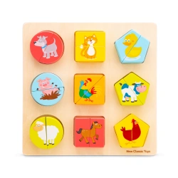 Puzzle de bloques de forma New Classic Toys - Animales - imagen