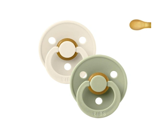 2 Chupetes BIBS Colour Simétrica Ivory/Sage 6-18 M