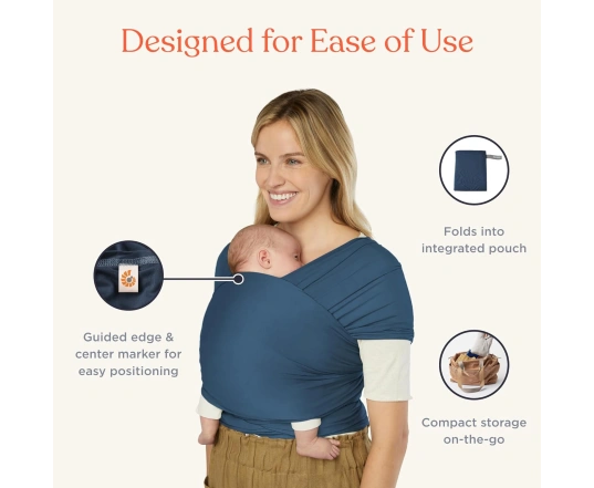 Fular sostenible Ergobaby AURA  - twilight navy 