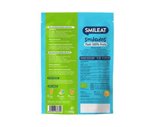 Фруктовий лід Smileat Груша та персик 250г (5x50г)