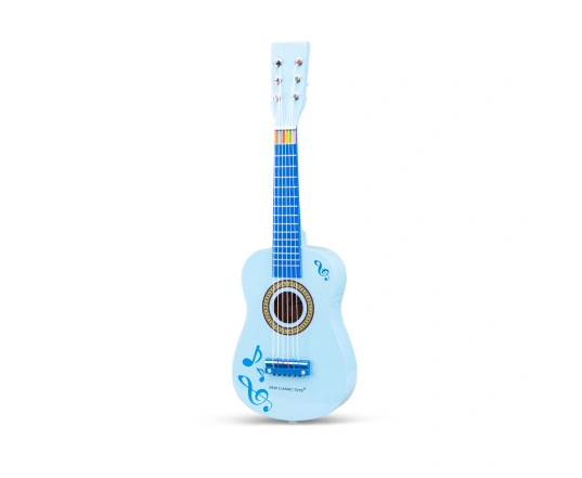 Guitarra de juguete New Classic Toys - Azul con notas musicales