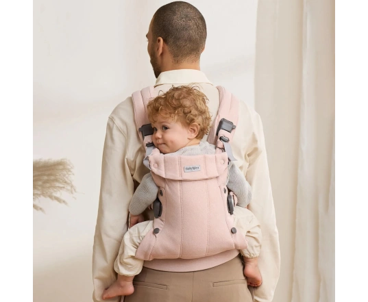 Mochila porta Bebé Harmony BabyBjörn Tejido Woven / Melange, Rosa Claro