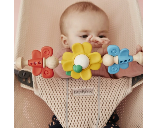 Крісло-шезлонг Bliss BabyBjörn сітка - Рожевий-перламутровий