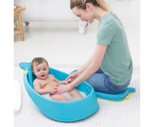 Bañera Smart Sling Ballena de 3 etapas Skip Hop - Azul