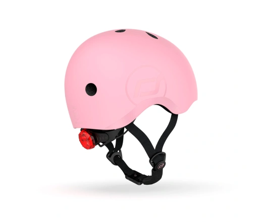 Шолом захисний дитячий Scoot and Ride, пастельно-рожевий, з ліхтариком, 51-55 cm (S-M)