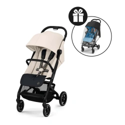 Silla de paseo Cybex Beezy BLK Canvas White + Burbuja de lluvia - imagen