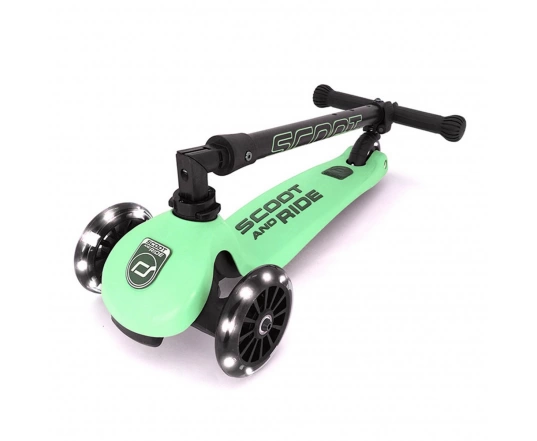 Patinete Scoot and Ride Highwaykick-3 con ruedas iluminadas kiwi
