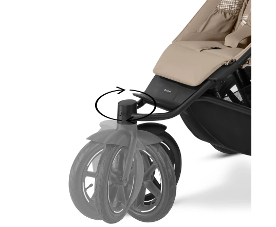 Універсальна коляска 2 в 1 Cybex Avi Spin - BLK Almond Beige