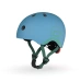 Casco infantil Scoot and Ride 45-51 cm (XXS-S) Gris azul (con linterna)