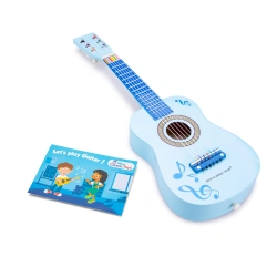 Guitarra de juguete New Classic Toys - Azul con notas musicales - imagen