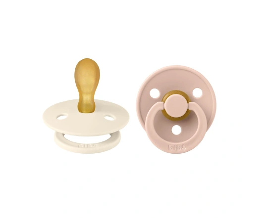2 Chupetes BIBS Colour Simétrica Blush/Ivory  6-18 M