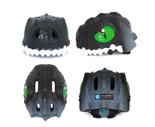 Casco Crazy Safety Black Dragon (con linterna)