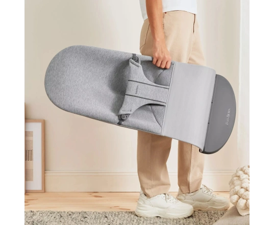 Hamaca Bliss BabyBjörn Tejido 3D Jersey - Blanco/Gris