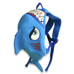 Mochila Crazy Safety Shark - Azul - imagen