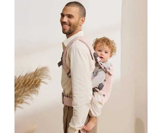 Mochila porta Bebé Harmony BabyBjörn Tejido Woven / Melange, Rosa Claro