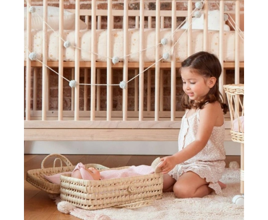 Maleta mimbre bobble Barrutoys - Rosa