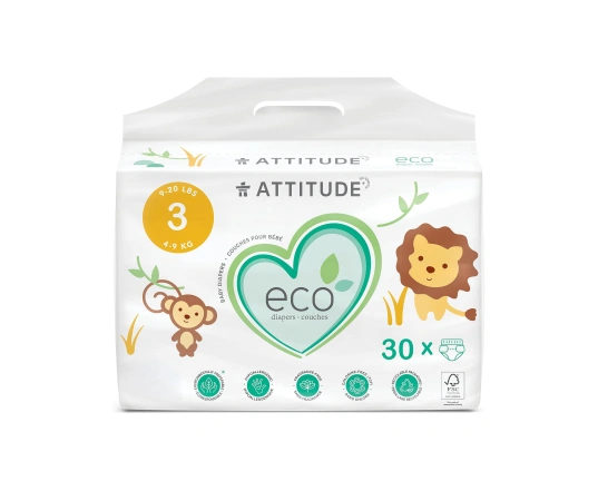 Pañales ECO Attitude Talla 3 (4-9Kg) 30u