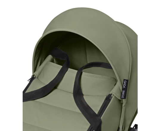 Cochecito silla + capazo newborn shell Stokke YOYO³ Olive (Chasis Blanko)