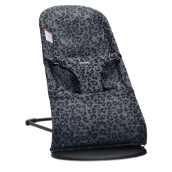 Крісло-шезлонг Bliss BabyBjörn сітка - Антрацит/Леопард - зображення