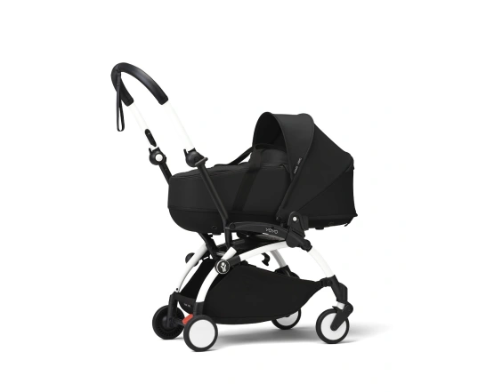 Cochecito silla + capazo newborn shell Stokke YOYO³ Black (Chasis Blanco)