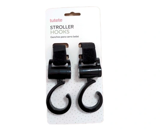 2 ganchos para silla de paseo Tutete negros 