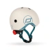 Casco infantil Scoot and Ride 45-51 cm (XXS-S) Gris claro (con linterna)