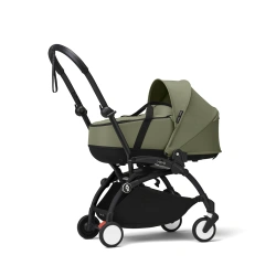 Cochecito silla + capazo newborn shell Stokke YOYO³ Olive (Chasis Negro) - imagen