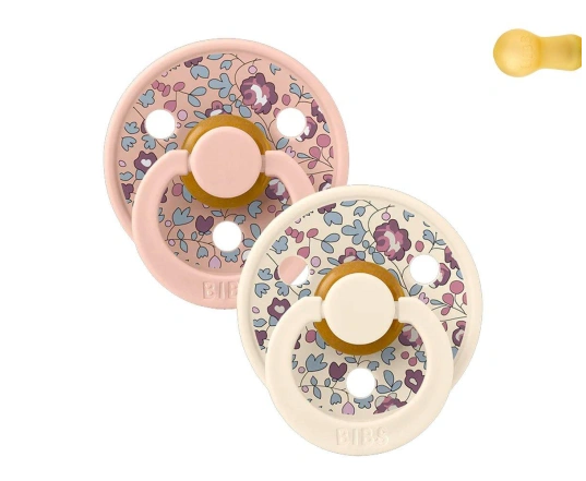 2 Chupetes BIBS Colour Round Liberty Eloise Blush Mix 6-18 M