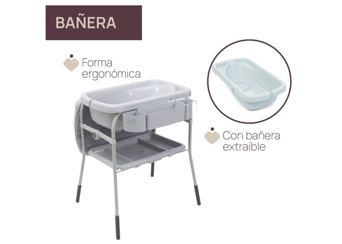 Bañera CHICCO Cuddle&Bubble Grey Melange | KIDSLINE-29 - imagen