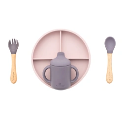 Набір посуду з силікону Olmitos, 5 предметів - Рожевий - зображення