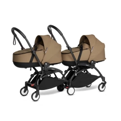 Cochecito silla + capazo para gemelos BABYZEN YOYO² Toffee (Chasis Negro) - imagen