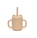 Taza silicona con asas y pajita Petit Monkey - Honey