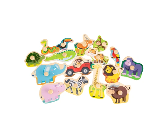 Puzzle de madera New Classic Toys - Safari - 16 piezas