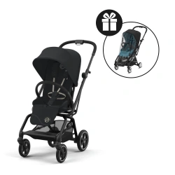 Silla de paseo Cybex Eezy S Twist Plus 2 - BLK Magic Black + Burbuja de lluvia - imagen