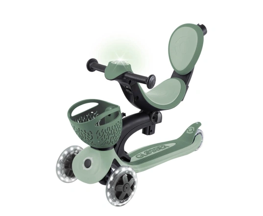 Самокат Globber Go Up Baby Lights 360 Olive