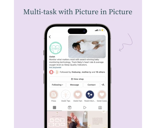Розумний монітор-шкарпетка для немовлят OWLET Dream Sock + камера Cam2 - EU - Mint
