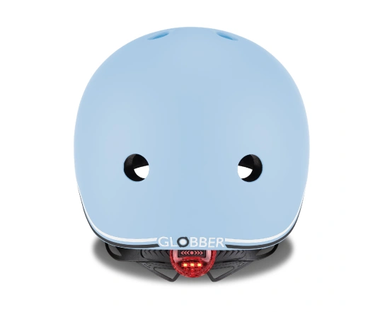 Casco GLOBBER EVO LIGHTS, azul pastel, 45-51cm
