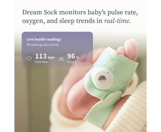 Розумний монітор-шкарпетка для немовлят OWLET Dream Sock + камера Cam2 - EU - Mint