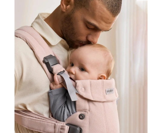 Mochila porta Bebé Harmony BabyBjörn Tejido Woven / Melange, Rosa Claro