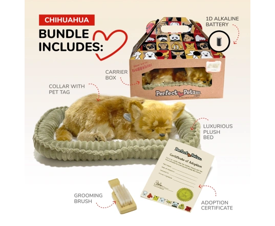 Perro CHIHUAHUA de peluche dormilón Perfect Petzzz 
